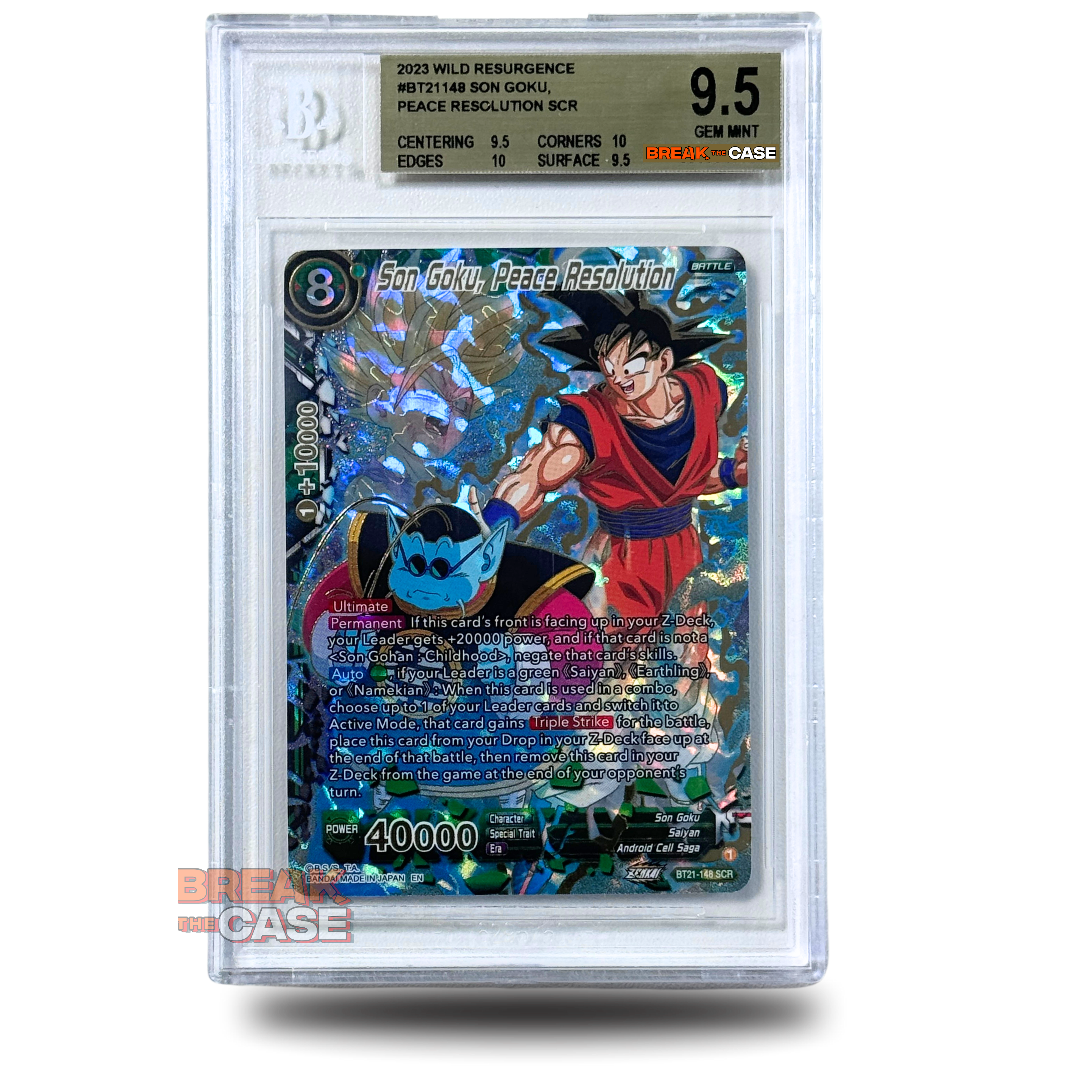 Son Goku, Peace Resoiution - (SCR) - BGS 9.5 GEM Mint - Dragon Ball Super Card Game - Englisch