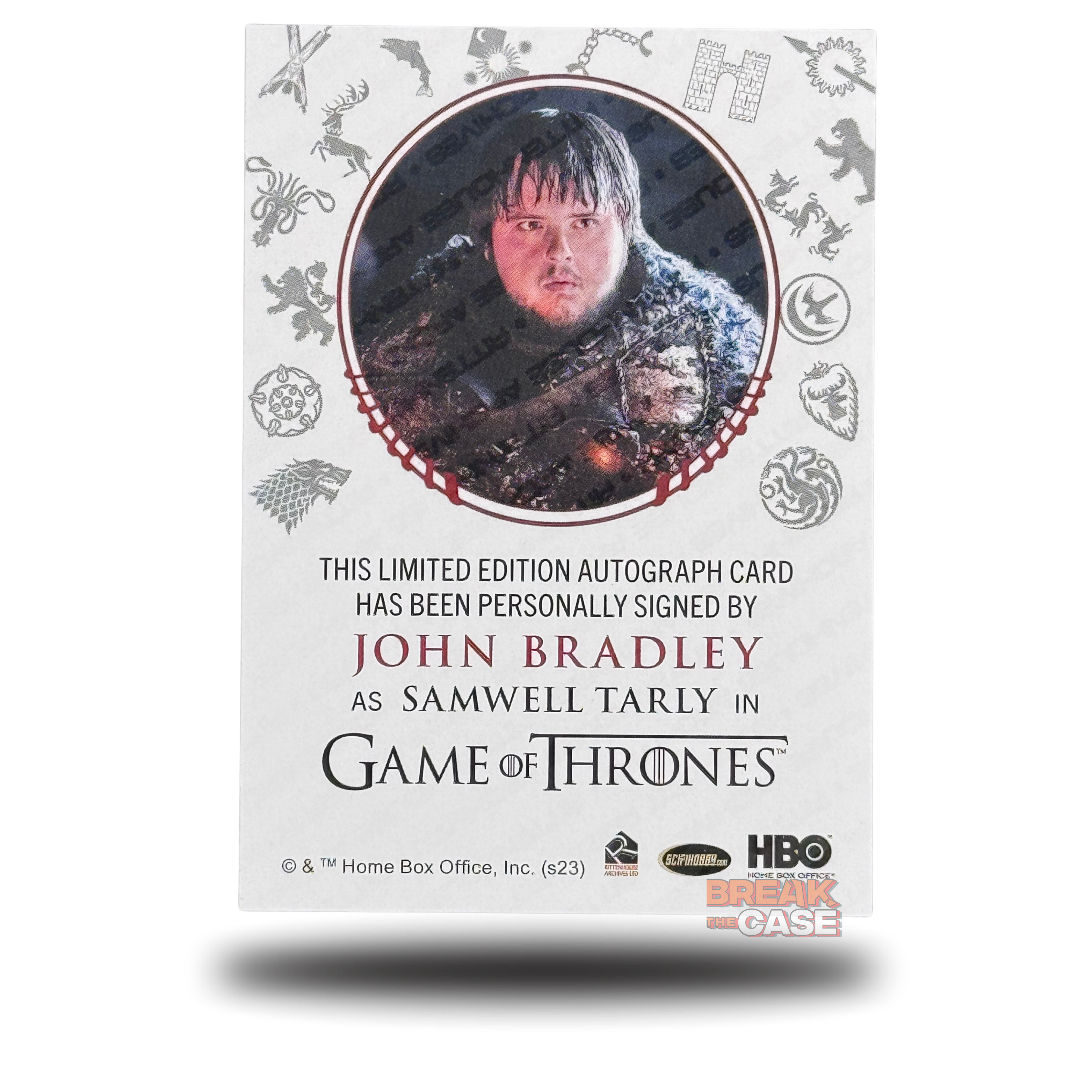 GoT: Legends of the Realm - John Bradley / Samwell Tarly - Auto/Signatur