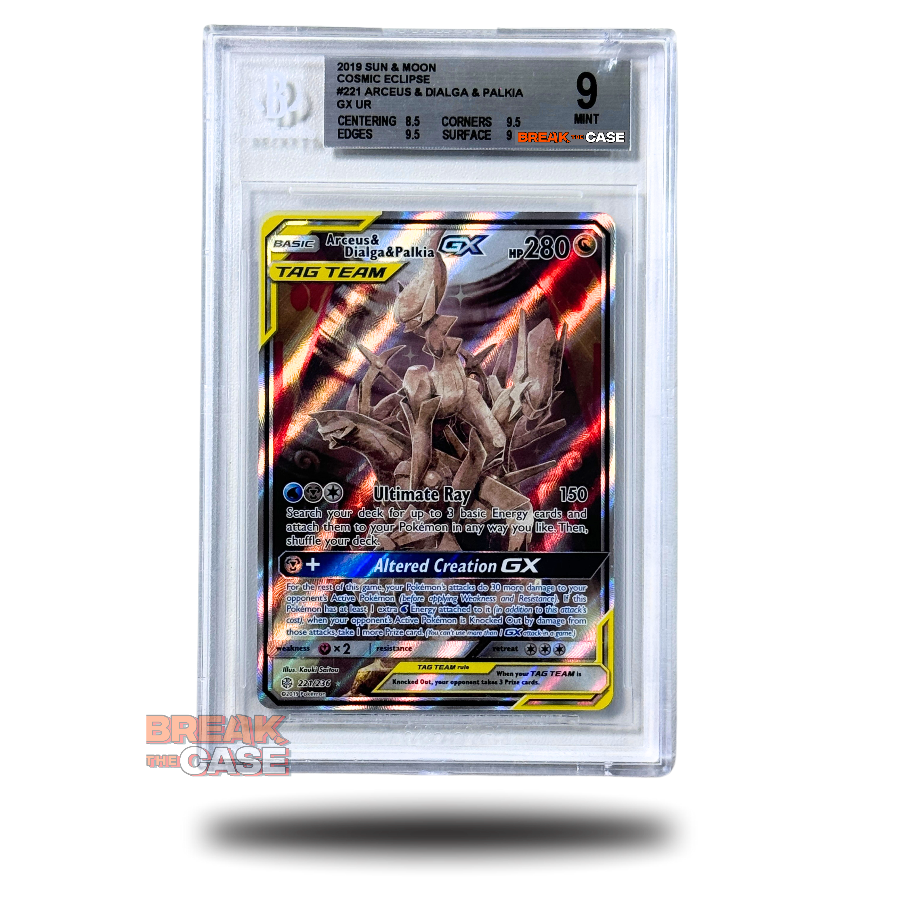 Arceus & Dialga & Palkia GX - (Full Art) - BGS 9 Mint - Cosmic Eclipse - Pokemon - Englisch