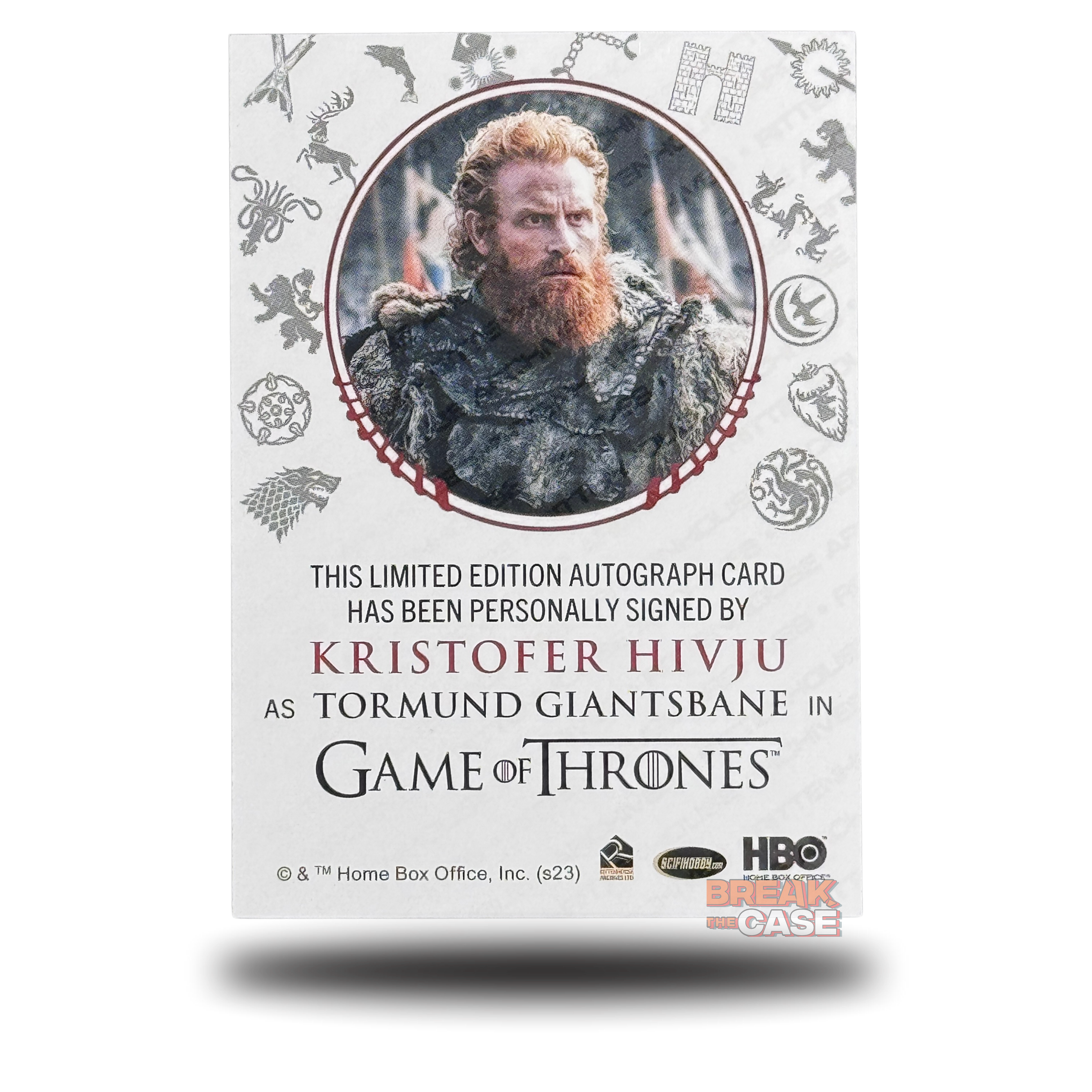 GoT: Legends of the Realm - Kristofer Hivju / Tormund Giantsbane - Auto/Signatur