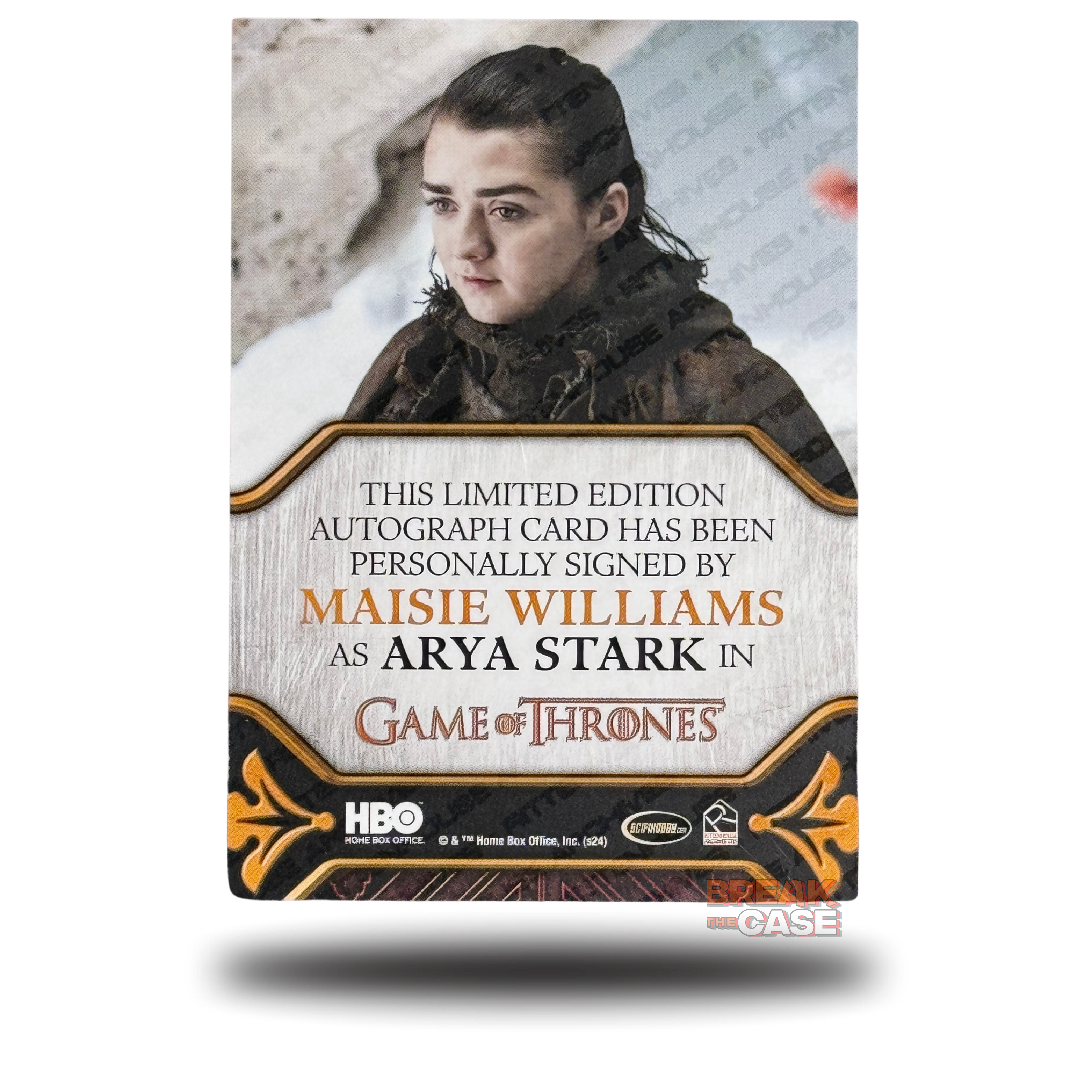 GoT: Legends of the Realm - Maisie Williams / Arya Stark - Auto/Signatur