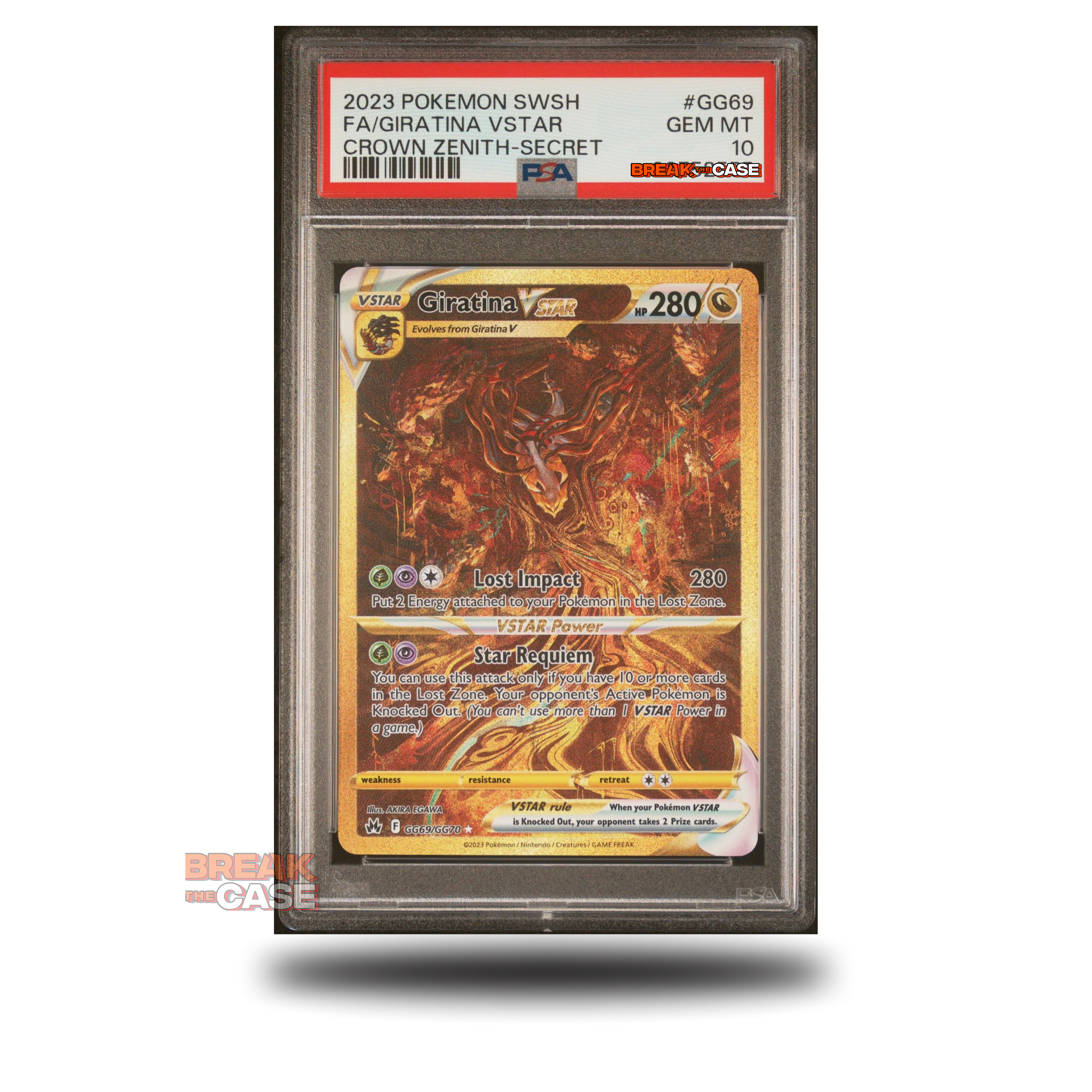 Giratina VSTAR - GG69/GG70 - Crown Zenith Secret Rare - PSA 10 - Englisch