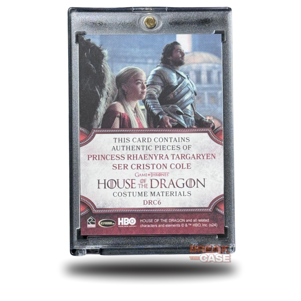 House of the Dragon Season 1 - Rhaenyra Targaryen & Criston Cole Dual Relic DRC6