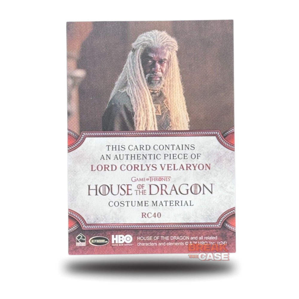 House of the Dragon Season 1 - Lord Corlys Velaryon - RELIC/Patch - RC40