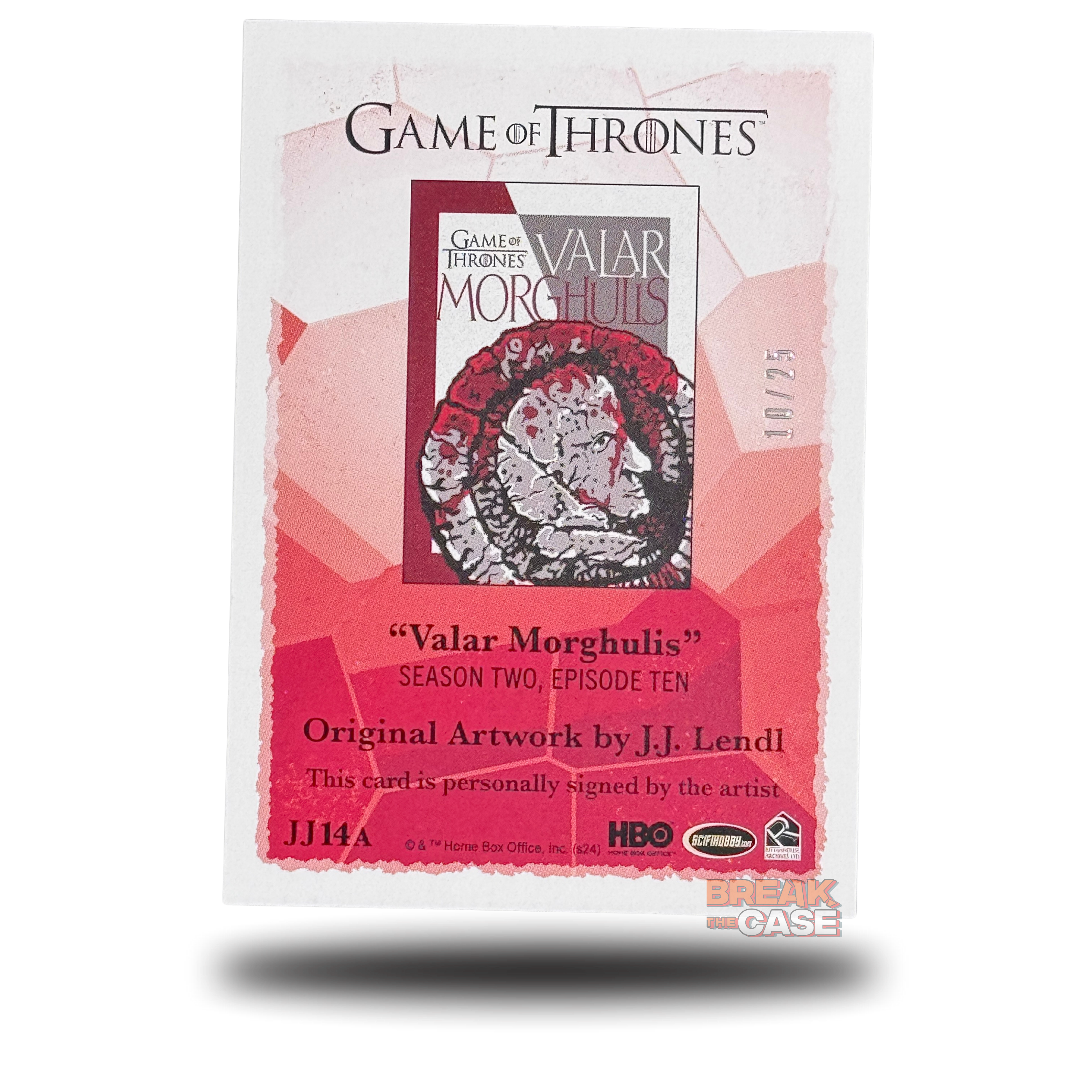 GoT: Legends of the Realm - Valar Morghulis - Auto/Signatur - Numbered /25 - J.J. Lend