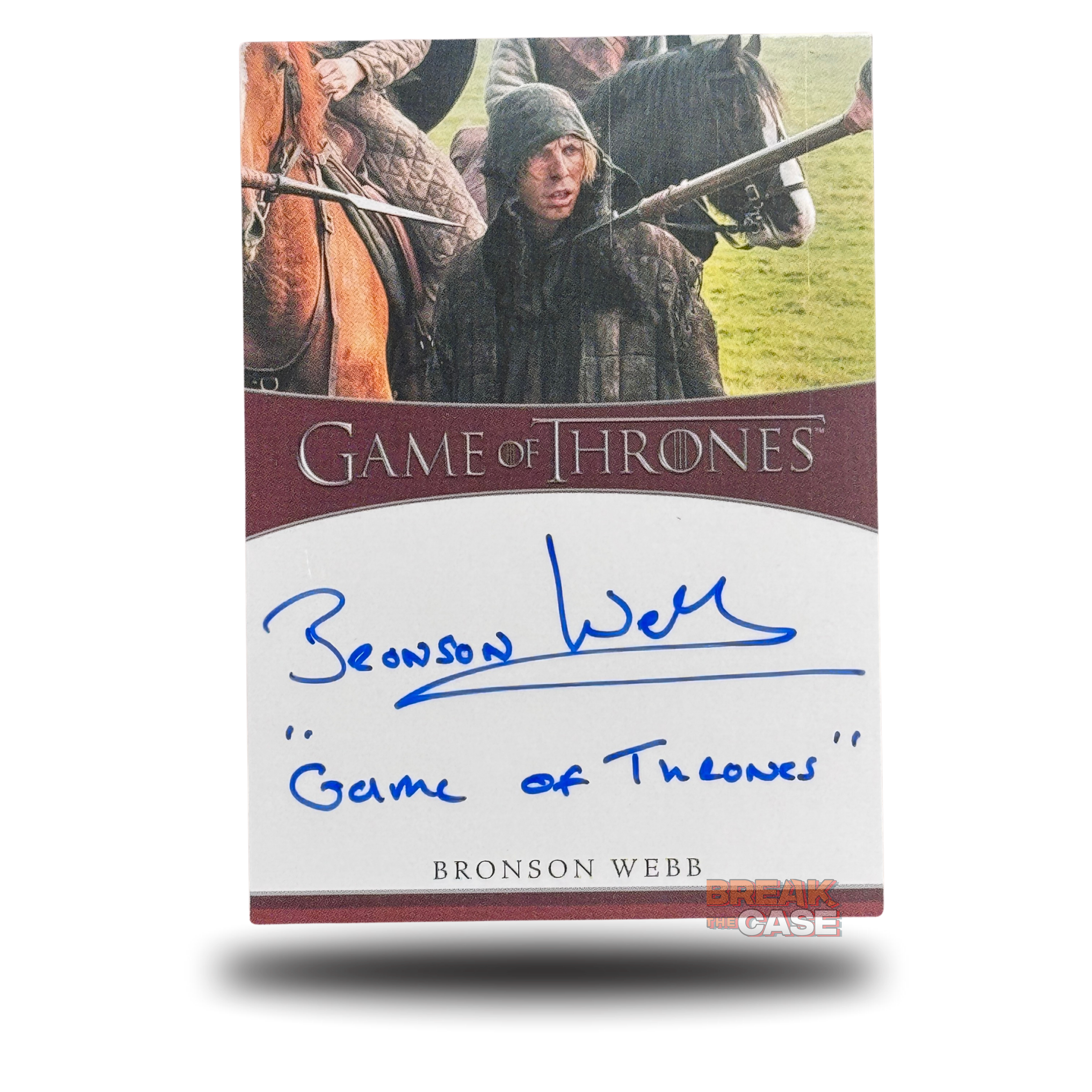 GoT: Legends of the Realm - Bronson Webb / Will - Auto/Signatur + Inscription ''Game of Thrones''