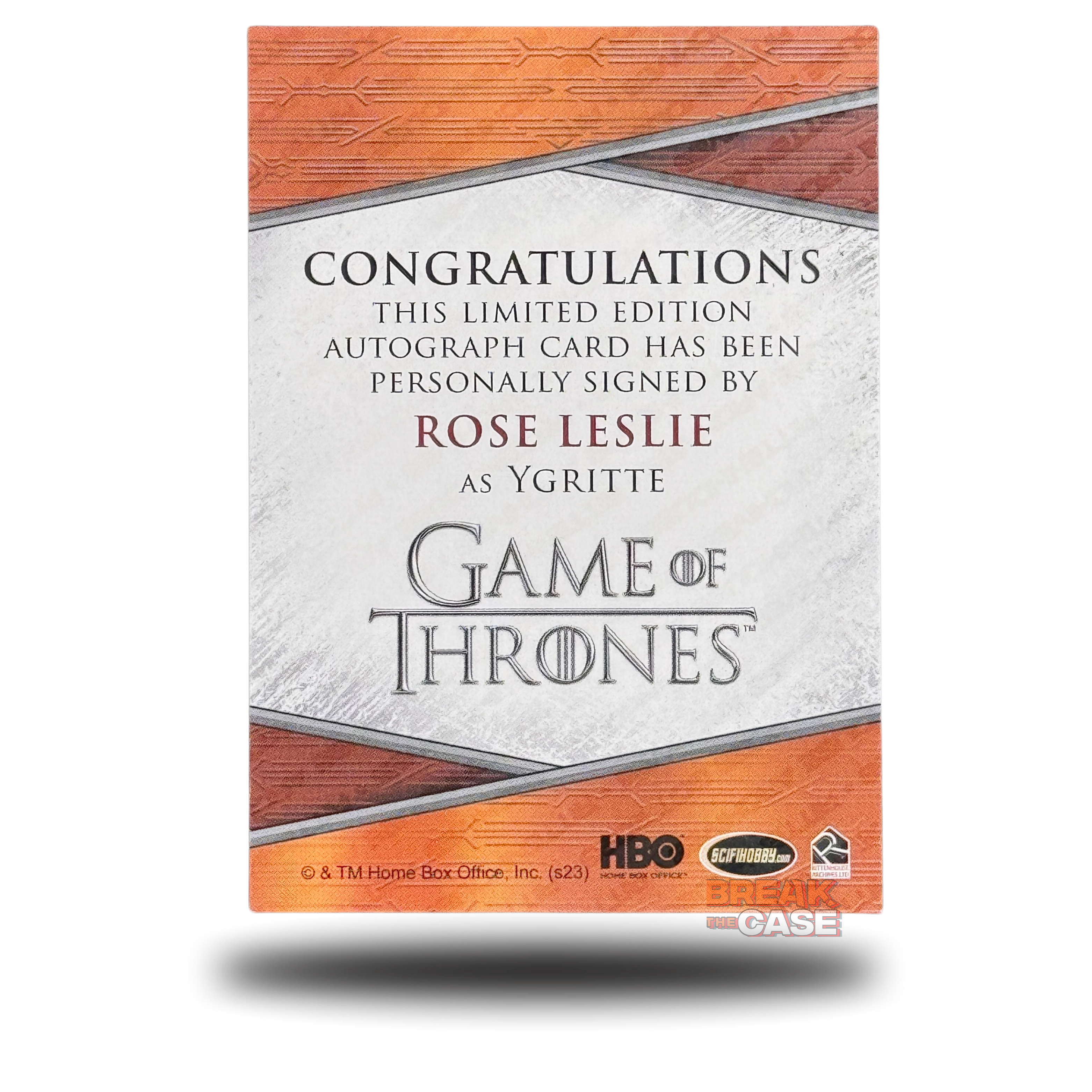 GoT: Legends of the Realm - Rose Leslie / Ygritte - Auto/Signatur