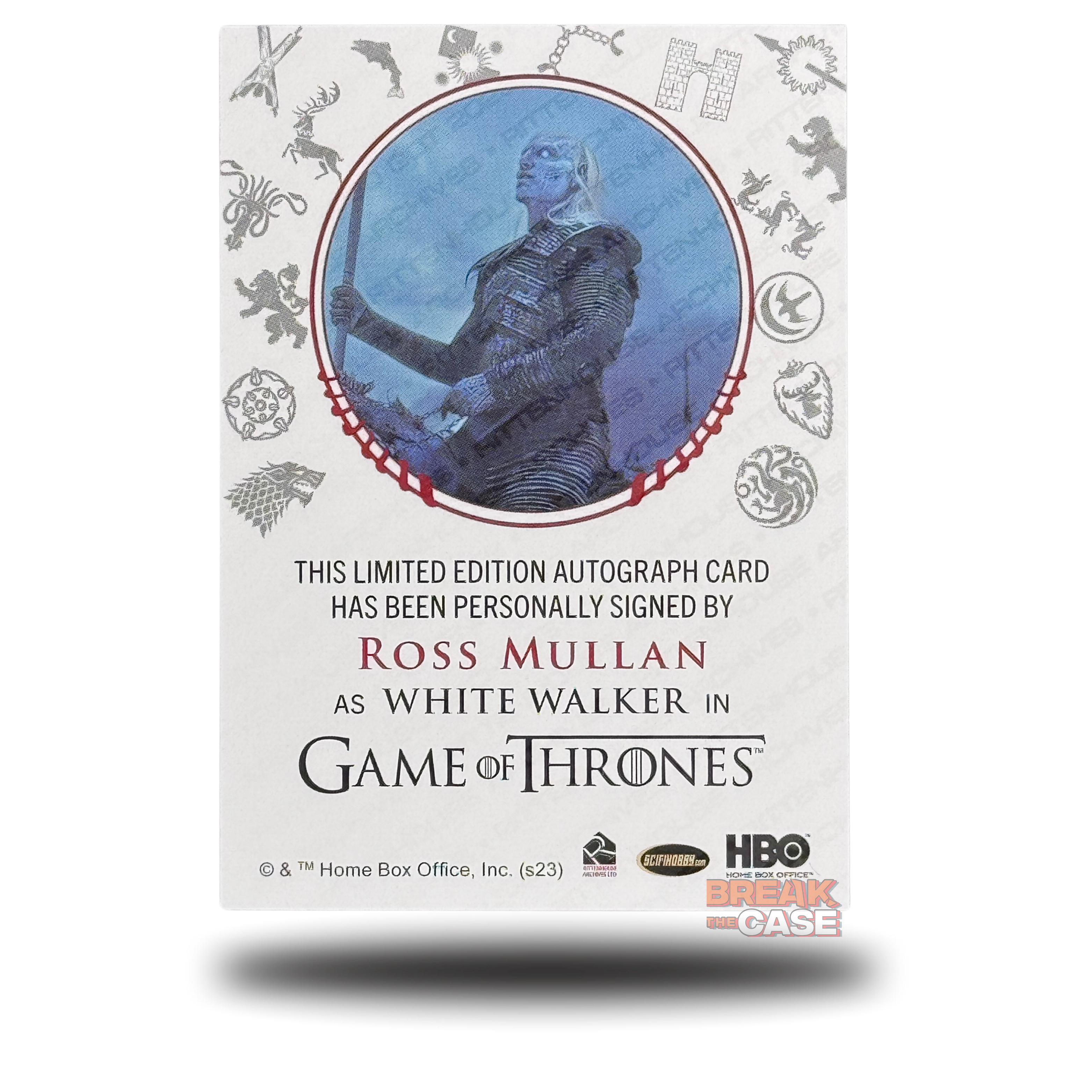 GoT: Legends of the Realm - Ross Mullan / White Walker - Auto/Signatur