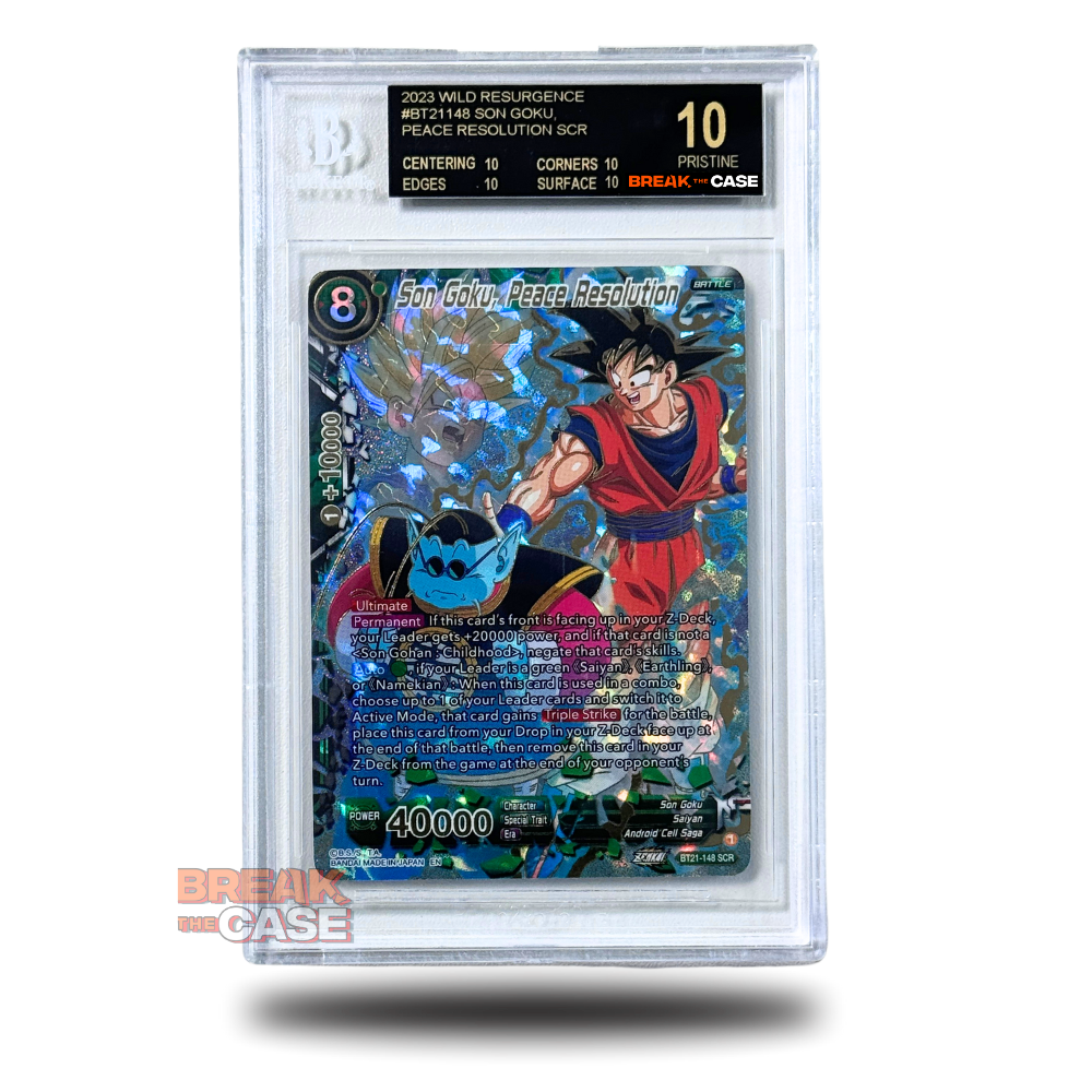 Son Goku, Peace Resolution - (SCR) - BGS 10 BLACK LABEL - Dragon Ball Super Card Game B21 - Englisch